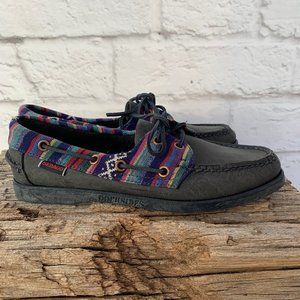 Sebago Navy Tribal Boat Deck Loafers